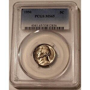 1950 Jefferson Nickel MS65 PCGS